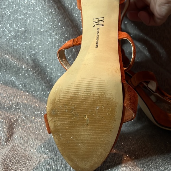 I-N-C suede fringed ,zipper back heels - Picture 9 of 9